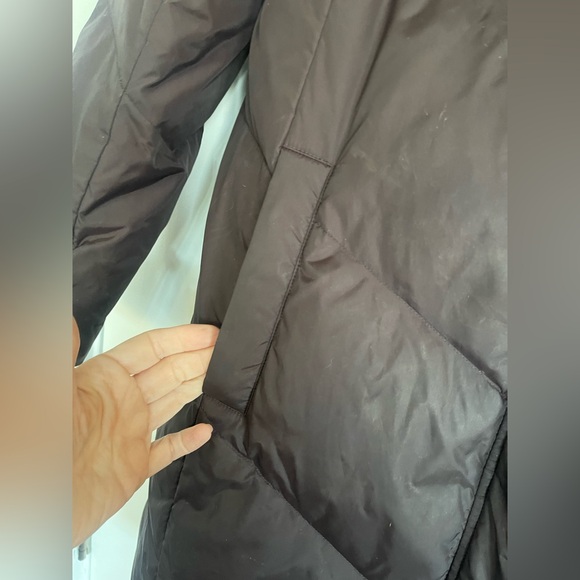 Eileen Fisher espresso brown color down-filled hooded puffer coat - Size Medium - Picture 3 of 9